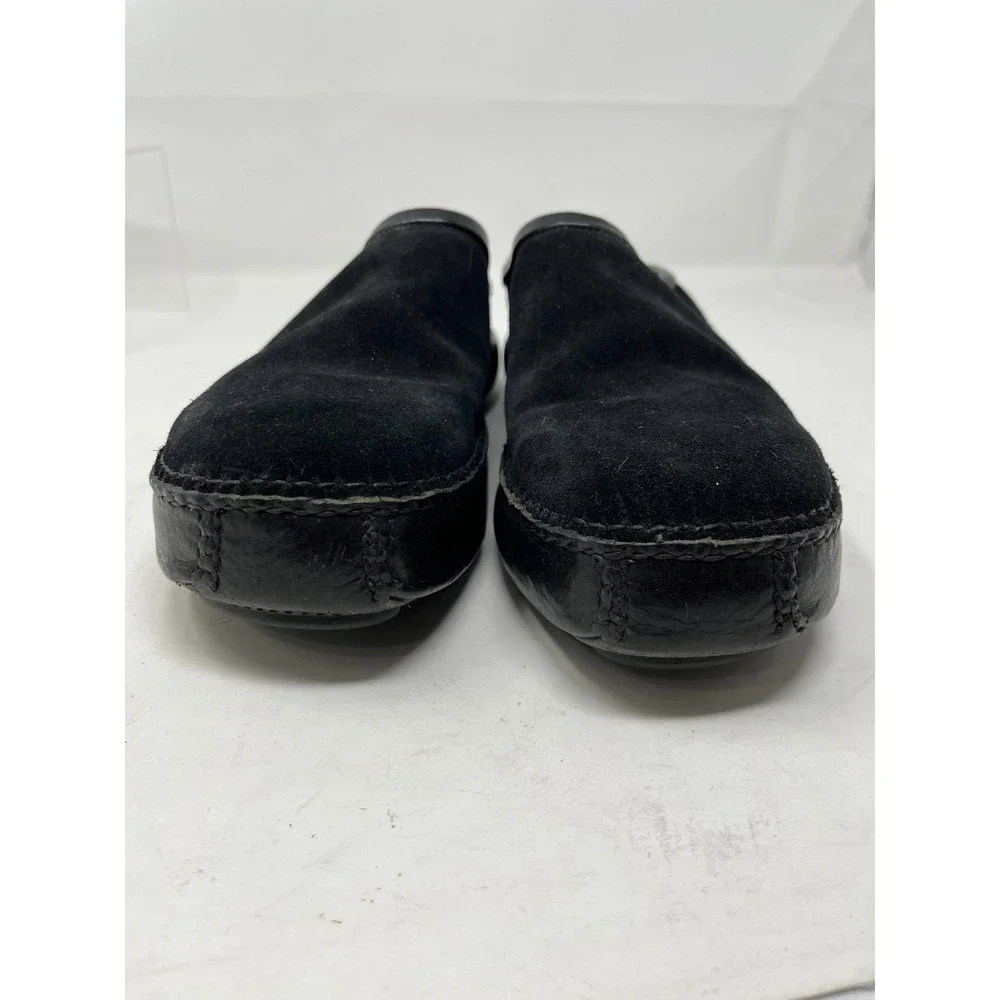 COLE HAAN Country Womens 9 Clog Shoes Black Suede Leather Knobby Outsole - Picture 10 of 10